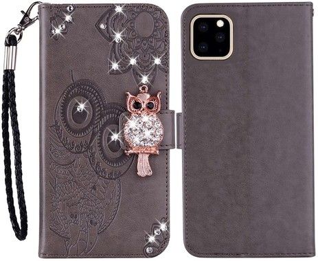 Trolsk Rhinestone Owl Wallet (iPhone 14 Plus)