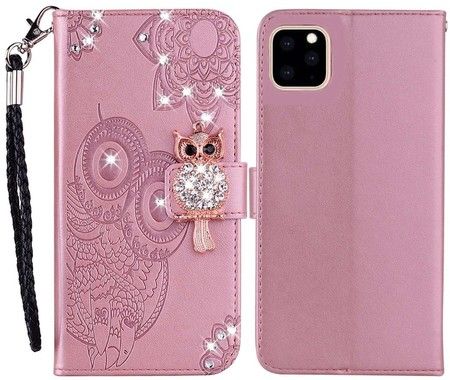 Trolsk Rhinestone Owl Wallet (iPhone 14 Pro Max)